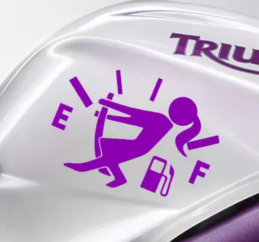 Tom brændstof kvinde motorcykel klistermærker - TenStickers