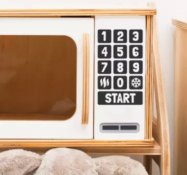 Toy mikrobølge knapper legetøj wallsticker - TenStickers