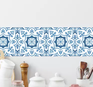 Traditionel vintage portugisisk blå fliser fliseoverførsel - TenStickers