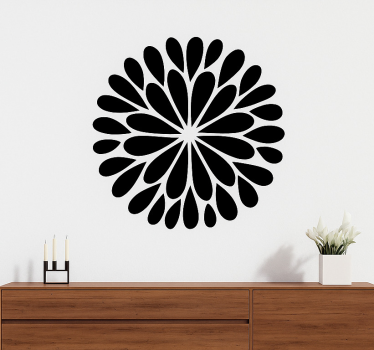 Tre geometriske blomster stue wallsticker - TenStickers