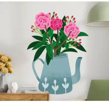 Tre roser i en spand blomsterdekoration - TenStickers