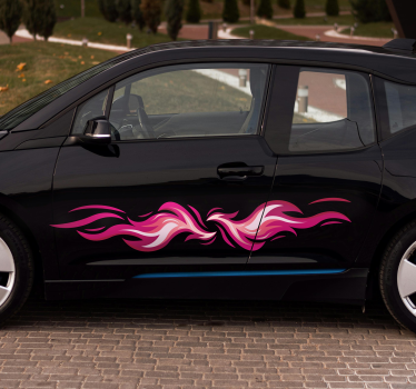 Tribal pink flamme sæt klistermærke til bil - TenStickers