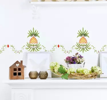 Tropisk ananas vægklistermærke - TenStickers