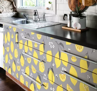 Tropiske citrondekaler til møbler - TenStickers