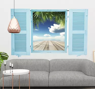 Tropiske strand visuelle effekter vægindretning - TenStickers
