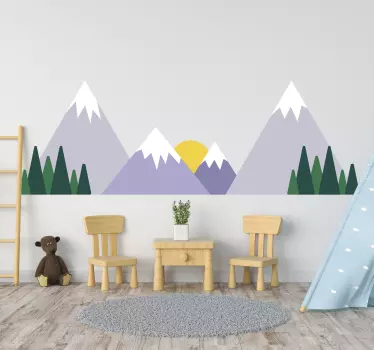 Udendørs natur landskab væg klistermærke - TenStickers