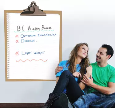 Udklipsholder whiteboard vægklistermærke - TenStickers