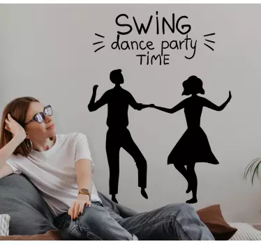 Ungt par danser wallsticker - TenStickers