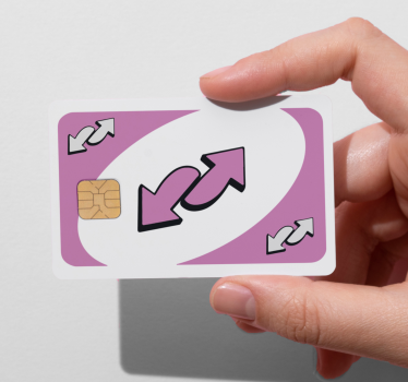 Uno kort pink kreditkort klistermærke - TenStickers
