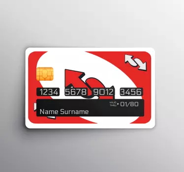 Uno rødt kortspil bankkortoverførsel - TenStickers