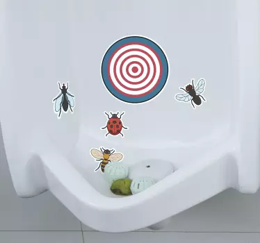 Urinal mål hjemme klistermærke - TenStickers
