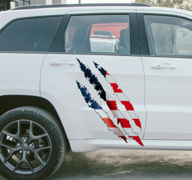 Usa flag klistermærke til bil - TenStickers
