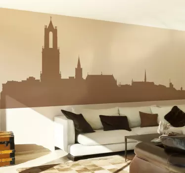 Utrecht profil silhuet vinyl vægdekor - TenStickers