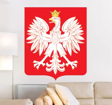 Våbenskjold af poland flag dekal - TenStickers