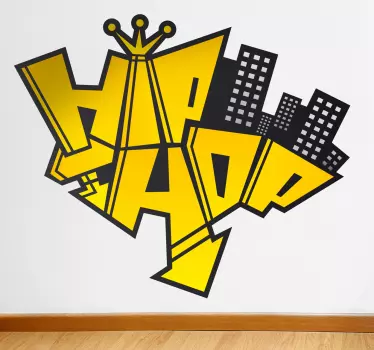 Vægklistermærke med hiphop-farve - TenStickers