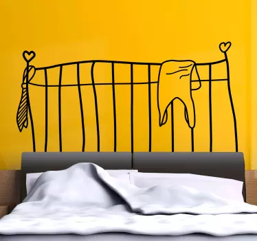 Vægoverføringsbillede til headboard - TenStickers