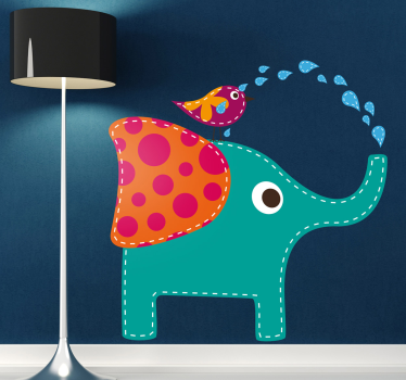Vanding fugl elefant væg klistermærke - TenStickers