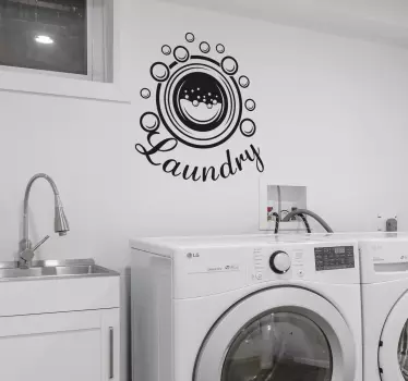 Vasketøjsbobler hjem klistermærke - TenStickers