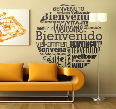 Velkommen hilsner Wallsticker - TenStickers