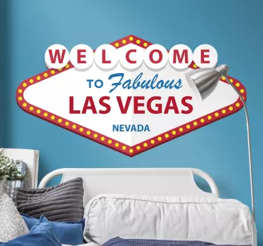 Velkommen til las vegas hjemmeplade klistermærke - TenStickers