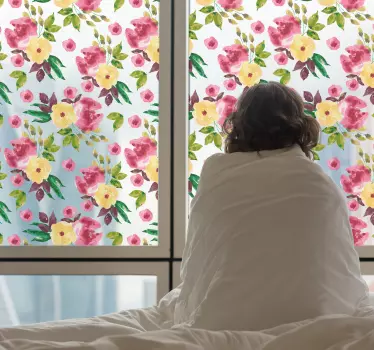 Vinduesklæbende vilde blomster - TenStickers