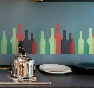 Vinflasker kantine klistermærke - TenStickers