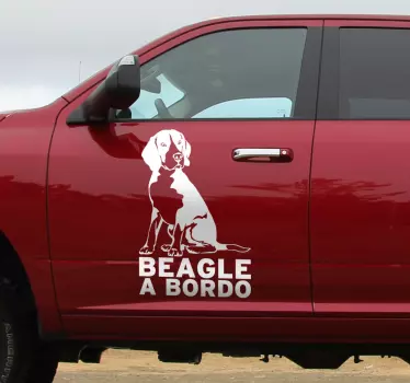 Vinilo decorativo beagle a bordo klistermærke - TenStickers