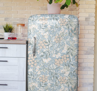 Vintage daisy blomst køleskab wrap - TenStickers