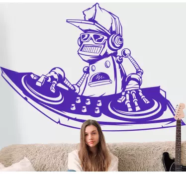Vintage dj spiller musik mærkater til teenagers værelse - TenStickers
