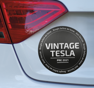Vintage tesla klistermærke til bil - TenStickers