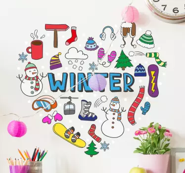 Vinter væg klistermærke - TenStickers