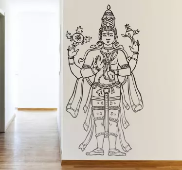 Vishnu hinduistisk vægklistermærke - TenStickers