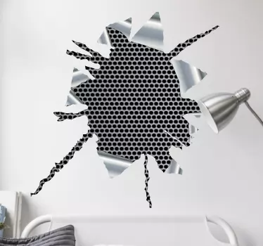 Visuelle effekter af metalhul vægoverføringsbillede - TenStickers