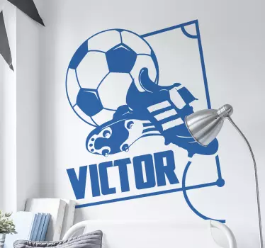 Wall decal fodbold sko navn - TenStickers