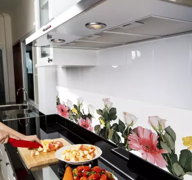 Wall sticker blomster til køkken - TenStickers