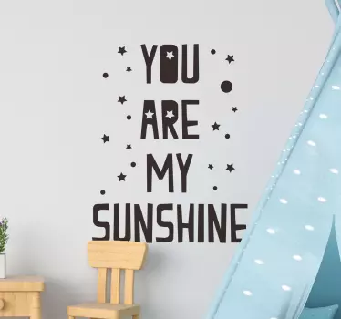 Wallsticker dyr du er min solstråle - TenStickers