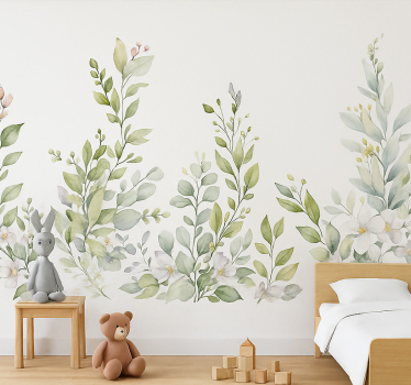 Wallsticker dyr grønne lianblade - TenStickers