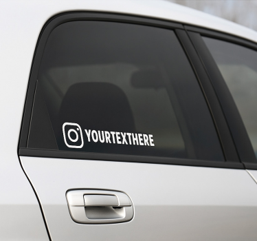 Klistermærke til bil instagram brugername - TenStickers