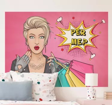 Wallsticker dyr stilfuld shopper udtryk - TenStickers