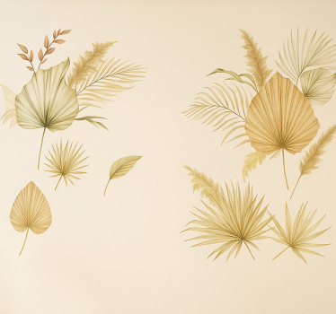 Wallsticker gyldne elegante palmeblade - TenStickers