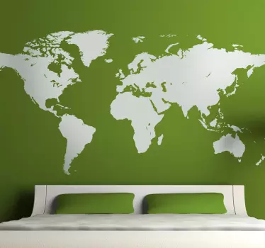 Wallsticker Verdenskort - TenStickers