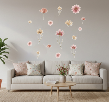 Wallsticker vildblomsterbloom sæt - TenStickers