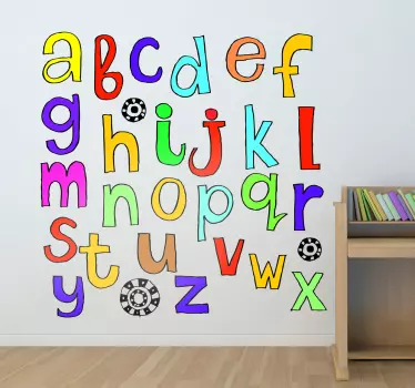 Wallstickers alfabet børn - TenStickers