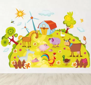 Wallstickers til børn - Bondegård verden - TenStickers