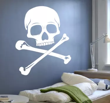 Wallstickers cool dødningehoved - TenStickers