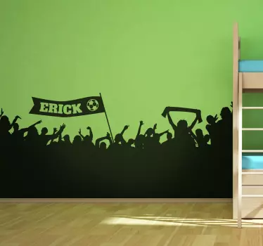 Wallstickers Fodbold fans væg - TenStickers