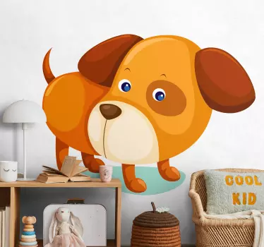 Wallstickers Hund hvalp - TenStickers