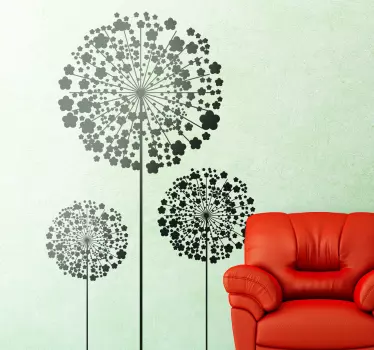 Wallstickers planter mælkebøtter - TenStickers