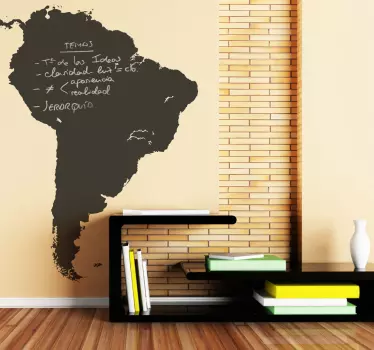 Wallstickers Sydamerika kridttavle - TenStickers