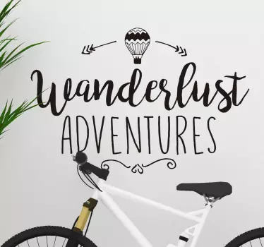 "wanderlust eventyr" + luftballonvæg indretning - TenStickers